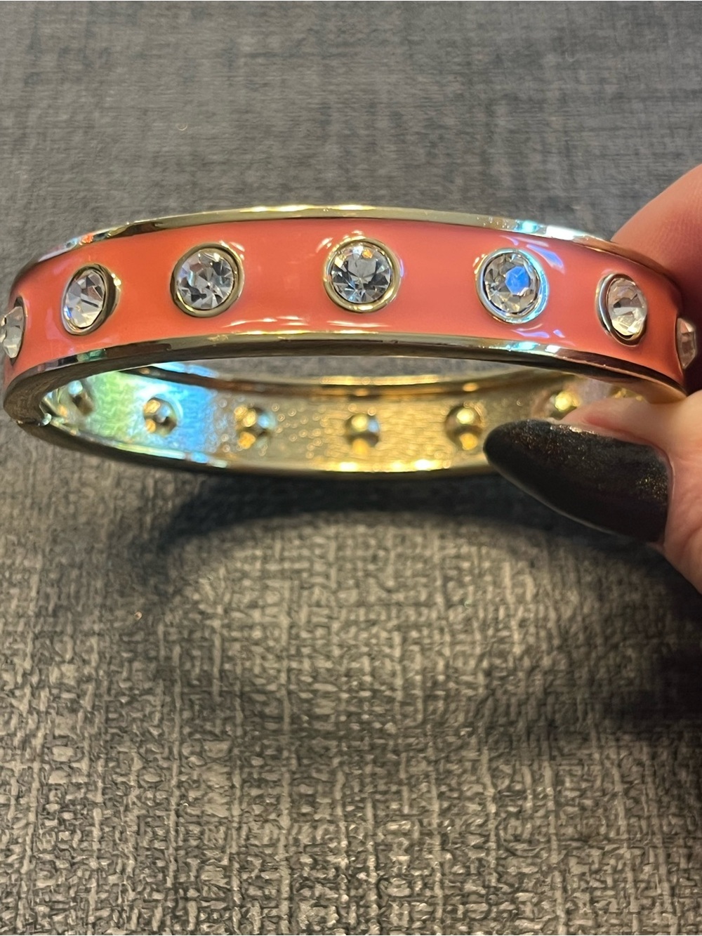Tangerine gold tone cuff bracelet